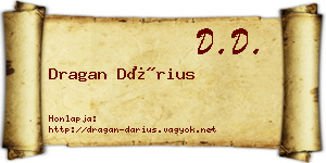 Dragan Dárius névjegykártya